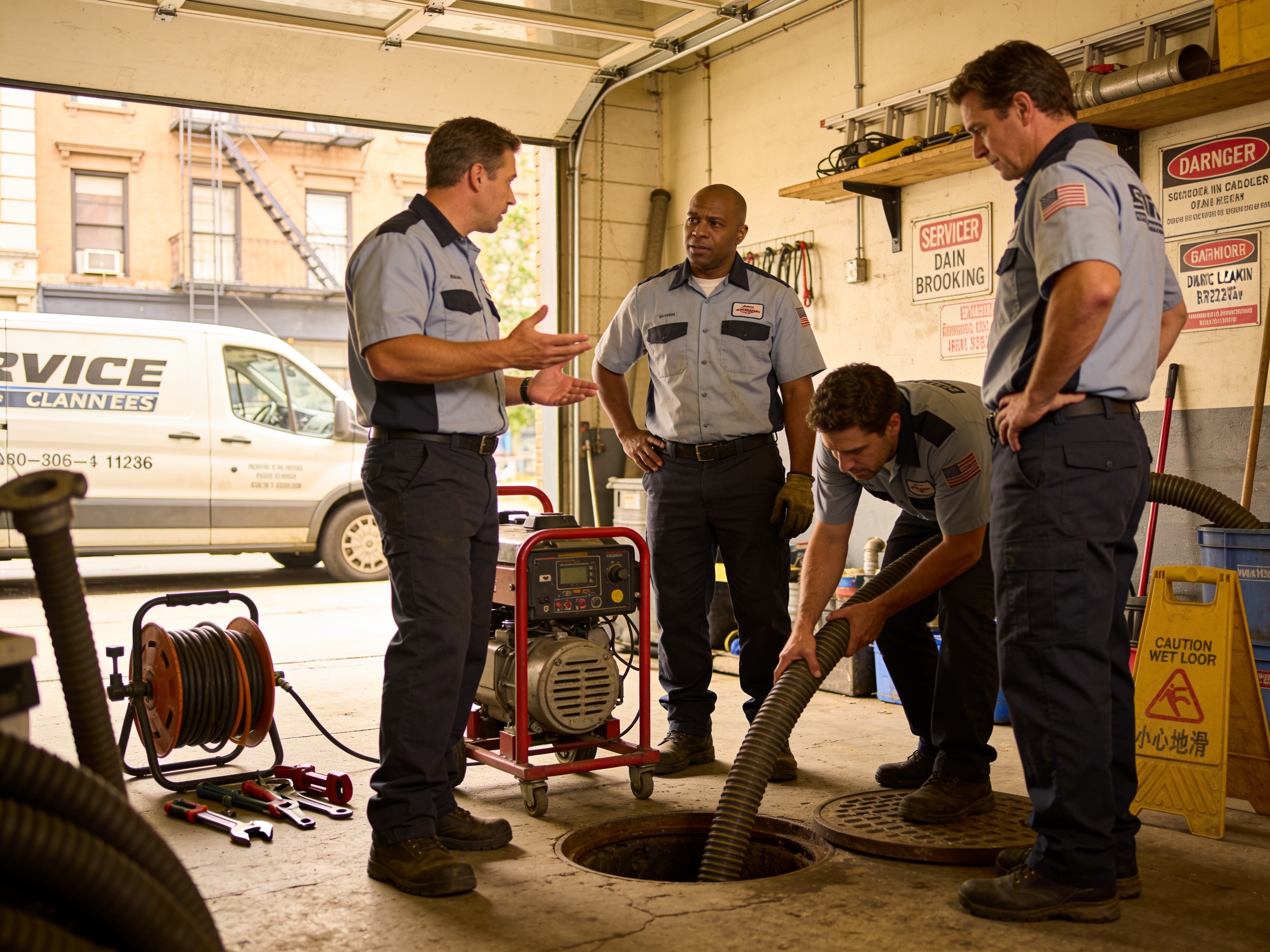 The Brooklyn Drain Harbor team at work in Brooklyn 11236